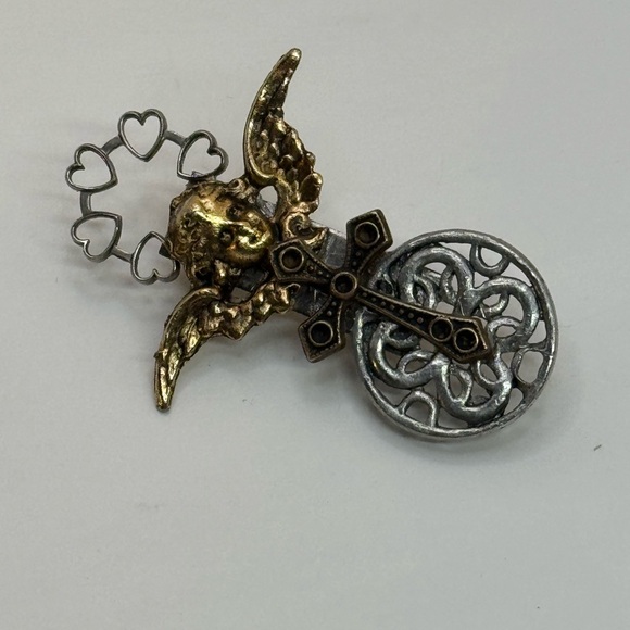 Treska Vtg Angel cherub brooch - Picture 2 of 7
